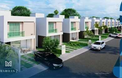 Imagem: A casa em condomínio possui 3 Dormitórios, 2 Banheiros, 108m²