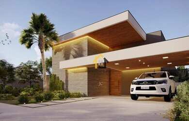 Imagem: A casa em condomínio possui 4 Dormitórios, 4 Banheiros, 4