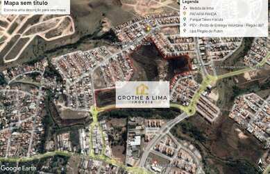 Imagem: O terreno possui 119.000m² de Área e está localizado em