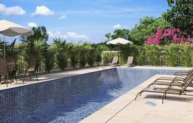 Imagem: O apartamento possui 2 Dormitórios, 2 Banheiros, 2 Vagas na