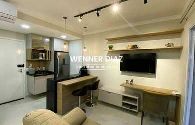 Imagem: O studio possui 1 Dormitório, 1 Banheiro, 1 Vaga na garagem