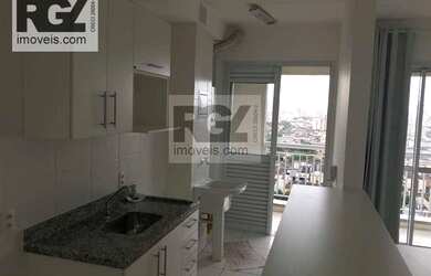 Imagem: O apartamento possui 1 Dormitório, 1 Banheiro, 1 Vaga na garagem