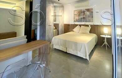 Imagem: O studio possui 1 Dormitório, 1 Banheiro, 1 Vaga na garagem