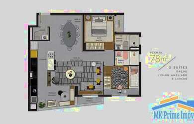 Imagem 4: Oportunidade de Repasse no Art Bela Vista 78m³ sendo 3 Dormitórios,2...