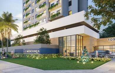 Imagem: O apartamento possui 1 Dormitório, 1 Banheiro, 1 Vaga na garagem