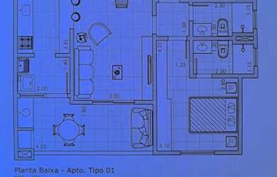 Imagem: O apartamento possui 2 Dormitórios, 2 Banheiros, 1 Vaga na