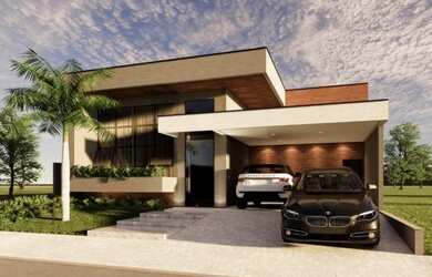 Imagem: A casa em condomínio possui 4 Dormitórios, 5 Banheiros, 4