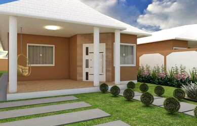 Imagem: A casa possui 3 Dormitórios, 2 Banheiros, 2 Vagas na garagem