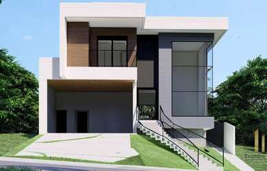 Imagem: A casa em condomínio possui 4 Dormitórios, 5 Banheiros, 2