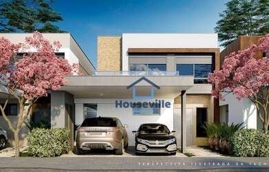 Imagem: A casa em condomínio possui 3 Dormitórios, 4 Banheiros, 2