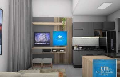 Imagem: A casa em condomínio possui 2 Dormitórios, 2 Banheiros, 2