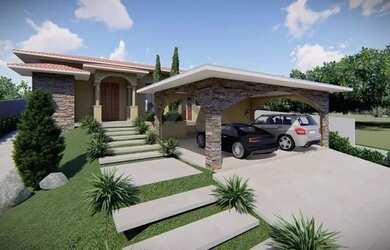 Imagem: A casa em condomínio possui 4 Dormitórios, 5 Banheiros, 4