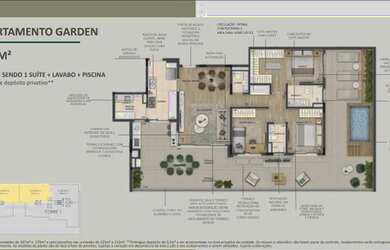 Imagem: O apartamento e possui 3 Dormitórios, Suítes, 2 Banheiros