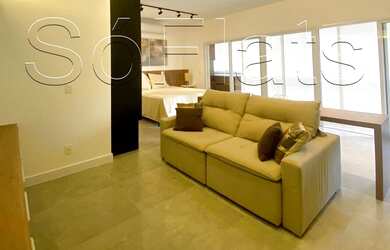 Imagem: O apartamento possui 1 Dormitório, 1 Banheiro, 1 Vaga na garagem