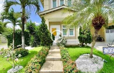 Imagem: A casa em condomínio possui 4 Dormitórios, 5 Banheiros, 4