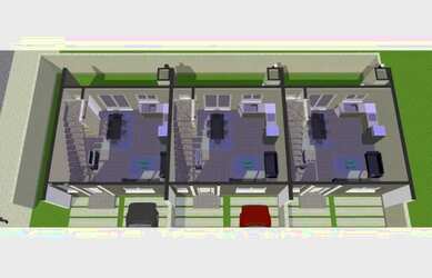 Imagem: A casa possui 2 Dormitórios, 3 Banheiros, 2 Vagas na garagem