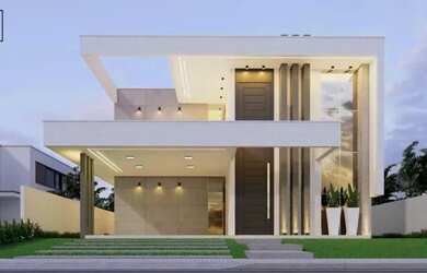 Imagem: A casa em condomínio possui 4 Dormitórios, 4 Banheiros, 4