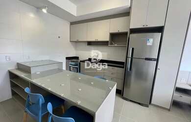 Imagem: O apartamento possui 1 Dormitório, 1 Banheiro, 1 Vaga na garagem