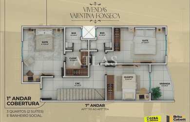 Imagem 10: Apartamentos 2 quartos (SUÍTE), 70m2, Vivendas do Lago,Jd Belvedere -- Volta Redonda/RJ