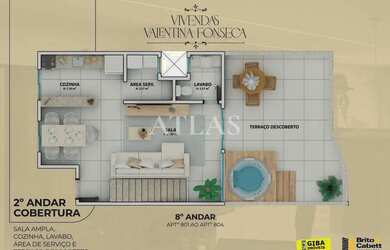 Imagem 8: Apartamentos 2 quartos (SUÍTE), 70m2, Vivendas do Lago,Jd Belvedere -- Volta Redonda/RJ