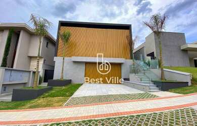 Imagem: A casa em condomínio possui 4 Dormitórios, 5 Banheiros, 4