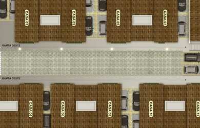 Imagem: A casa possui 3 Dormitórios, 3 Banheiros, 2 Vagas na garagem