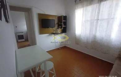 Imagem: O apartamento possui 1 Dormitório, 1 Banheiro, 1 Vaga na garagem