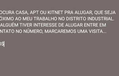 Imagem: ALUGO CASA APT OU KITNET