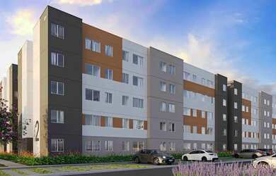 Imagem: O apartamento possui 2 Dormitórios, 1 Banheiro, 1 Vaga na garagem