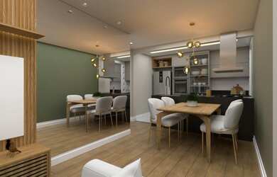 Imagem: O apartamento possui 2 Dormitórios, 1 Banheiro, 1 Vaga na garagem