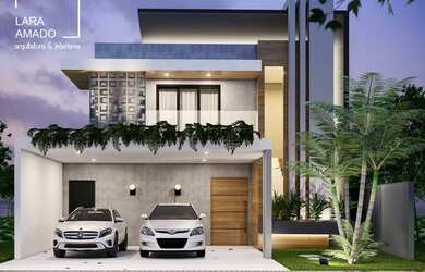 Imagem: A casa em condomínio possui 4 Dormitórios, 5 Banheiros, 3