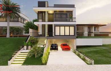 Imagem: A casa em condomínio possui 3 Dormitórios, 5 Banheiros, 4