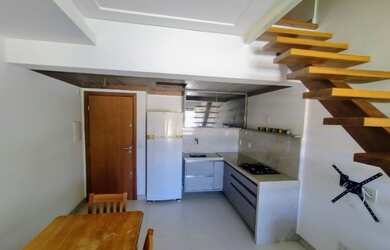 Imagem: O apartamento possui 1 Dormitório, 2 Banheiros, 1 Vaga na garagem