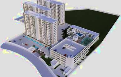 Imagem: O apartamento possui 2 Dormitórios, 1 Banheiro, 1 Vaga na garagem