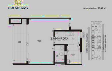 Imagem: O studio possui 1 Dormitório, 1 Banheiro, 1 Vaga na garagem