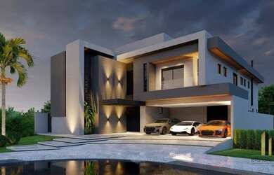 Imagem: A casa em condomínio possui 5 Dormitórios, 5 Banheiros, 4