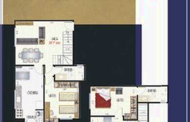 Imagem: O apartamento na cobertura possui 3 Dormitórios, 3 Banheiros