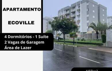 Imagem: O apartamento possui 4 Dormitórios, 2 Banheiros, 2 Vagas na