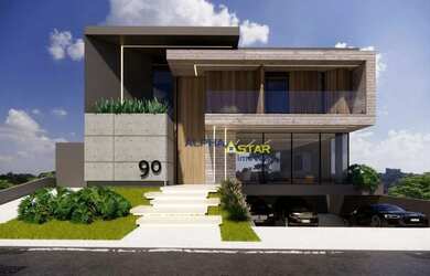 Imagem: A casa em condomínio possui 4 Dormitórios, 5 Banheiros, 3