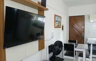 Imagem: O apartamento possui 1 Dormitório, Acomodam 4 pessoas, 1 Vaga