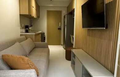 Imagem: O apartamento possui 1 Dormitório, 1 Banheiro, 1 Vaga na garagem