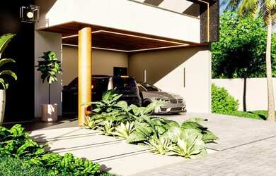 Imagem: A casa em condomínio possui 4 Dormitórios, 5 Banheiros, 2