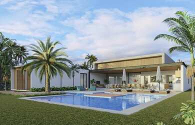 Imagem: A casa em condomínio possui 5 Dormitórios, 5 Banheiros, 4