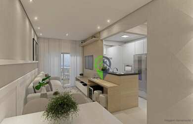 Imagem 1: Apartamento - 2 dormitórios à venda, 67 m² por R$ 542.704 - Ponta da Praia - Santos/SP