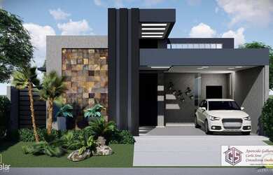 Imagem: A casa em condomínio possui 3 Dormitórios, 3 Banheiros, 4