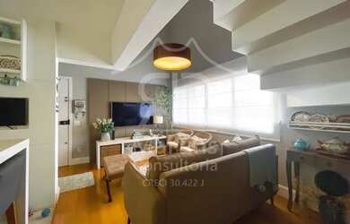 Imagem: O apartamento na cobertura possui 2 Dormitórios, 3 Banheiros