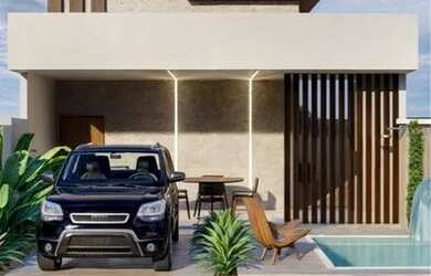 Imagem: A casa possui 3 Dormitórios, 2 Banheiros, 2 Vagas na garagem