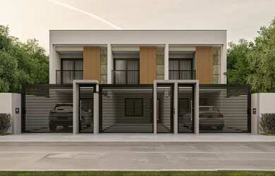 Imagem: A casa possui 3 Dormitórios, 3 Banheiros, 105m² de Área