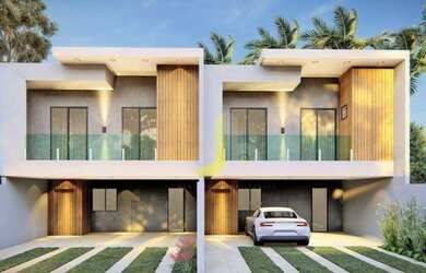 Imagem: A casa possui 3 Dormitórios, 2 Banheiros, 2 Vagas na garagem