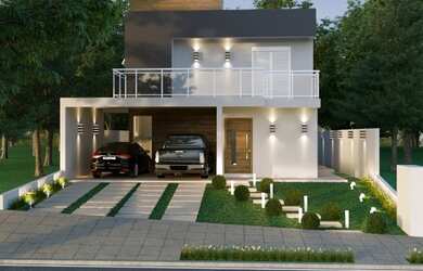 Imagem: A casa em condomínio possui 3 Dormitórios, 2 Banheiros, 4